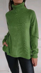Women's Oversized Turtleneck Long Sleeve Casual Pullover Knit Tunic Sweater-BUY 2 GET FREE SHIPPING