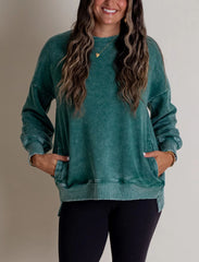 Women's Acid Wash Pullover Sweatshirt (Buy 2 Free Shipping)