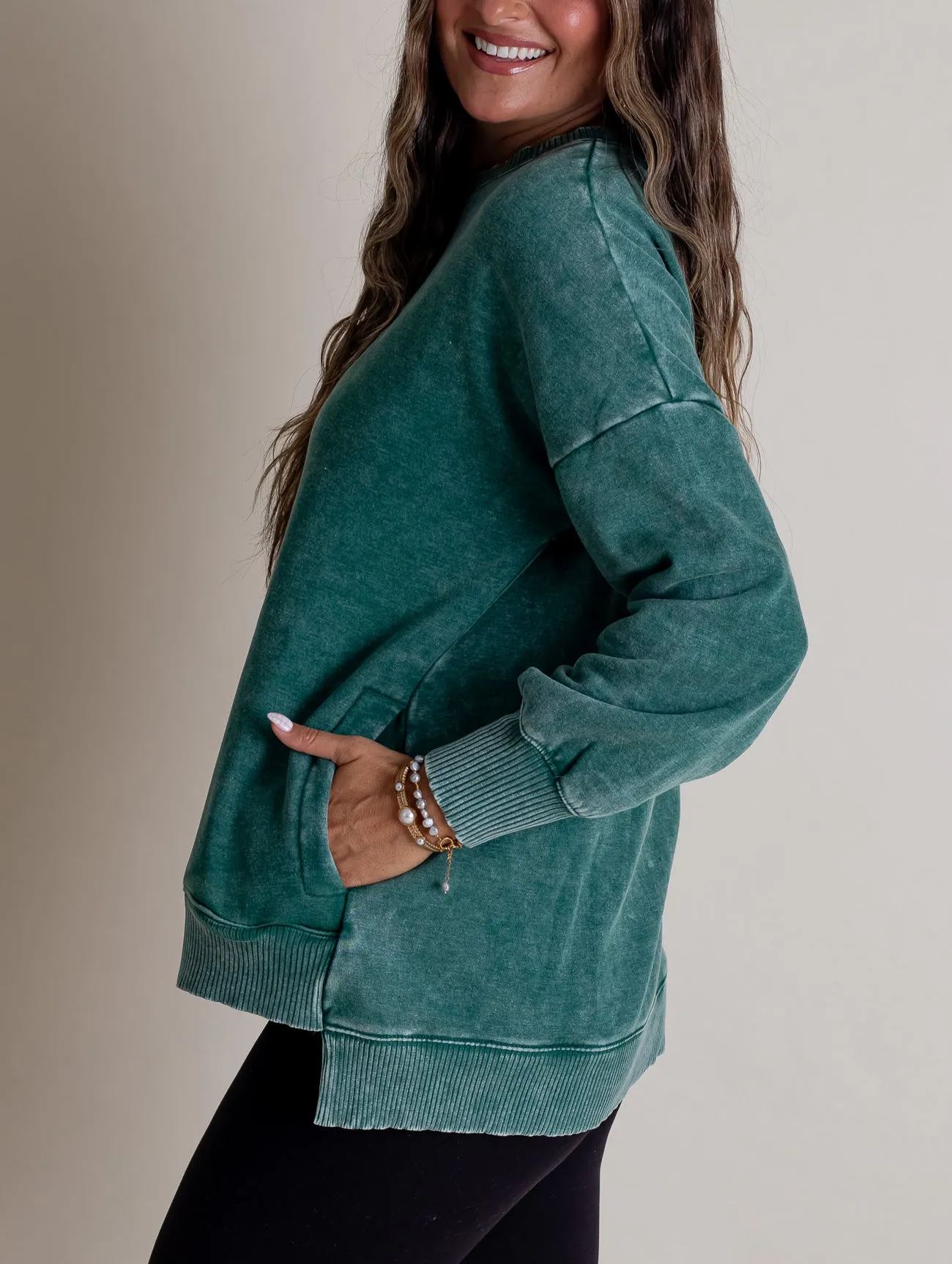 Women's Acid Wash Pullover Sweatshirt (Buy 2 Free Shipping)