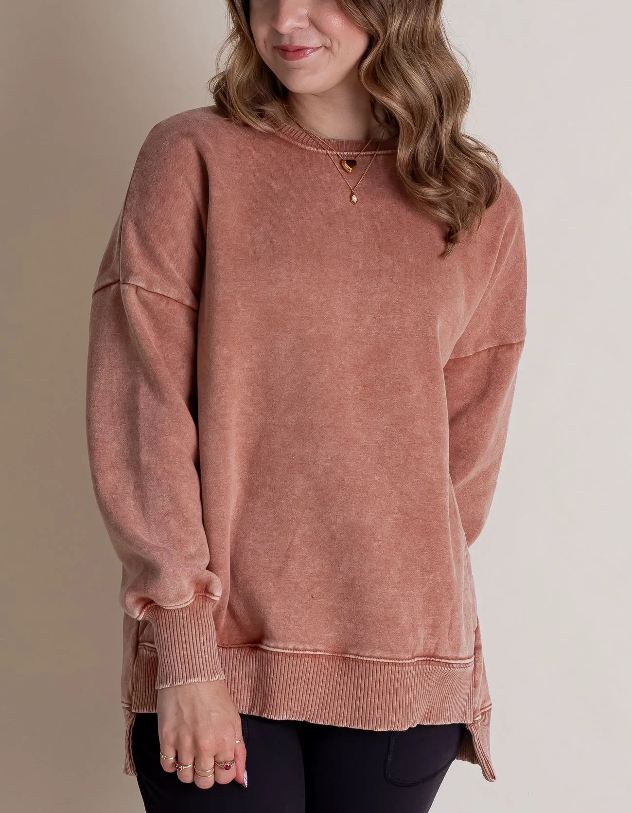 Women's Acid Wash Pullover Sweatshirt (Buy 2 Free Shipping)