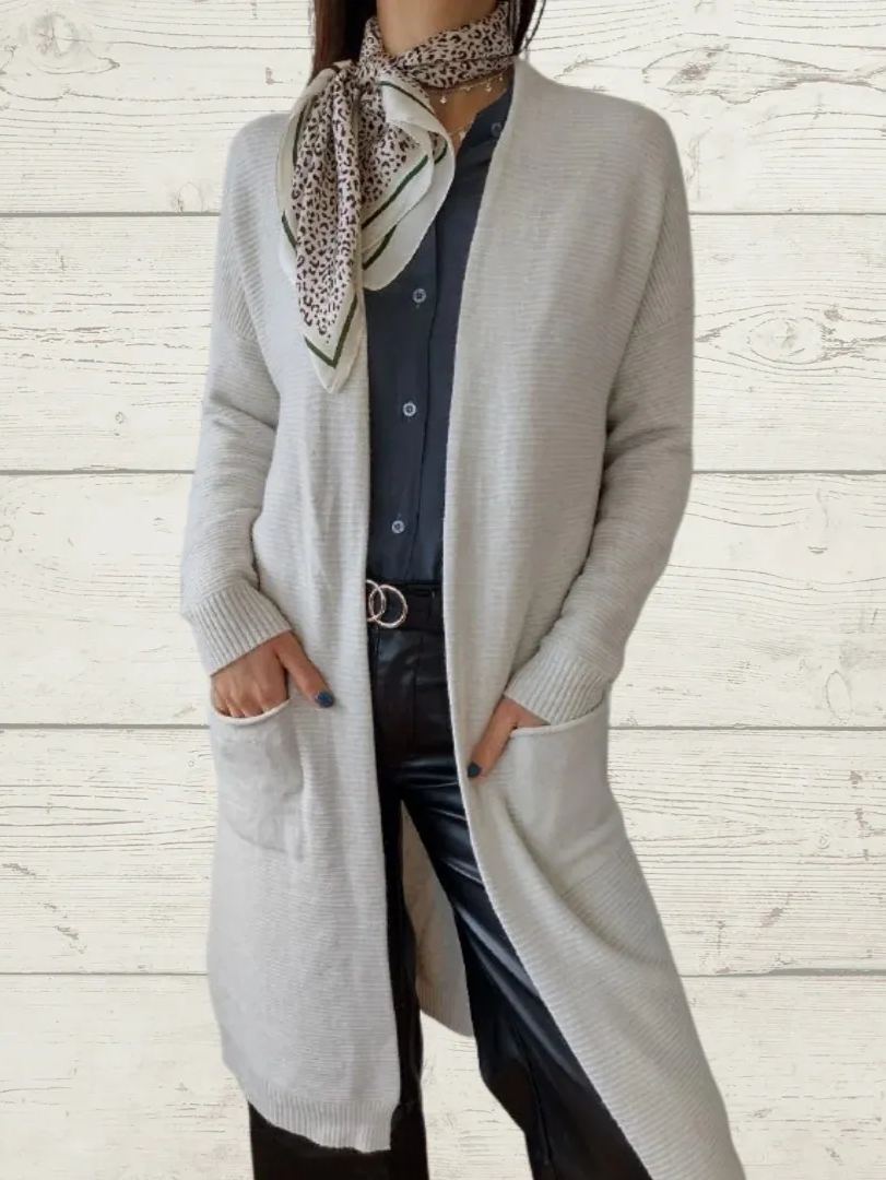 Women's horizontal knit cardigan
