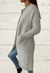 Women's horizontal knit cardigan