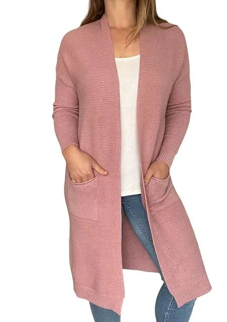 Women's horizontal knit cardigan