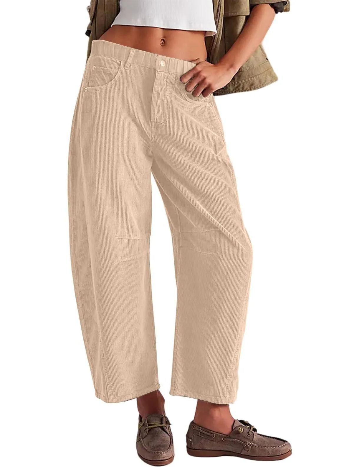 Women's Corduroy Elastic Waist Pants -BUY 2 FREE SHIPPING
