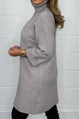 Women's Casual Solid Color Irregular Knit Top