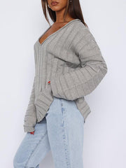 V-neck Simple Women's Sweater